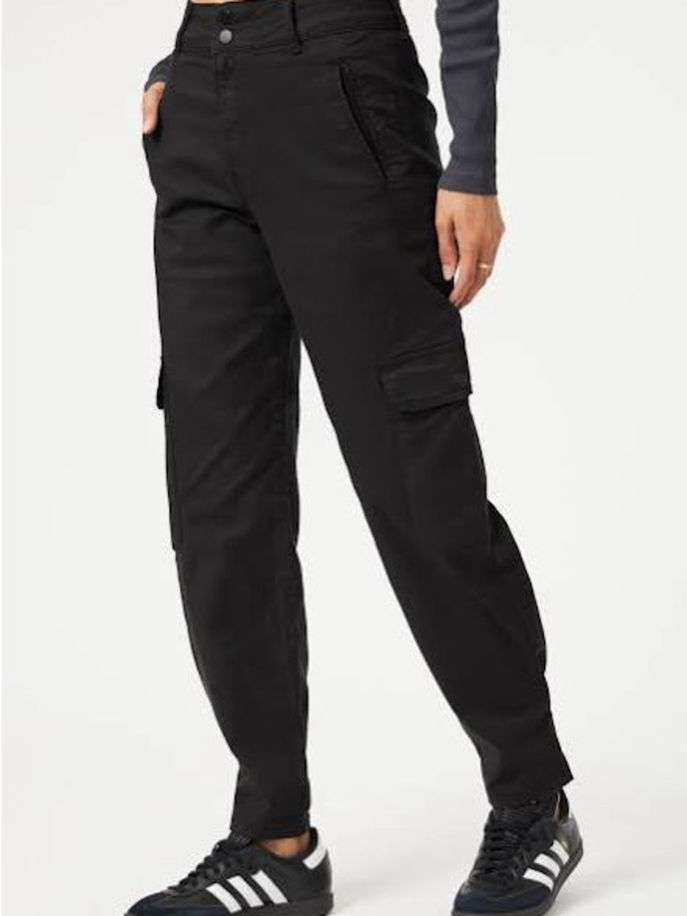 Mavi Women's Black Elsie High rise Cargo Pants 31